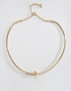 Структурированное ожерелье с узлом DesignB - Золотой