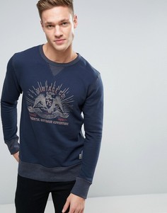 Свитшот с винтажным принтом Jack &amp; Jones Vintage - Темно-синий