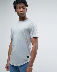 Удлиненная футболка с асимметричным краем Only &amp; Sons - Зеленый