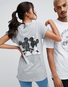 Футболка с Микки и Минни Маус ASOS VALENTINES - Серый
