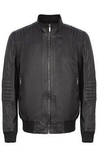 Кожаная куртка-бомбер Urban Fashion For Men