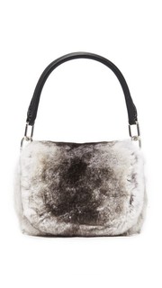 Маленькая сумка на ремне из меха кролика породы Рекс Alexander Wang
