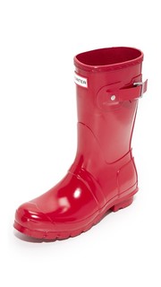 Оригинальные короткие блестящие сапоги Hunter Boots