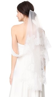 Короткая тюлевая вуаль Marchesa