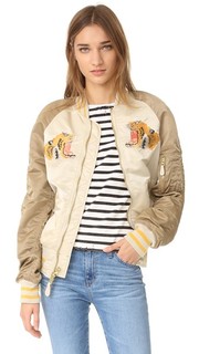 Свободная куртка Souvenir с изображением тигров ONE by Alpha Industries