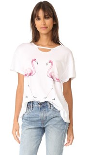 Футболка с двумя фламинго Wildfox