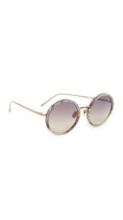 Круглые солнцезащитные очки Linda Farrow Luxe