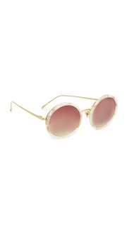 Круглые солнцезащитные очки Linda Farrow Luxe