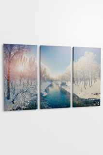 Панно "Зимняя речка", 3пр. Pannorama