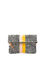 Canvas foldover clutch - Clare V.