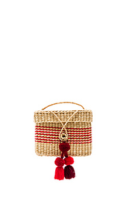 Baby roge cascade red pompom bag - Nannacay