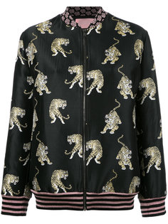 tiger print bomber jacket  Giamba