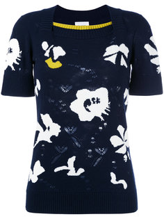 floral knit T-shirt  Barrie