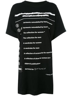 удлиненная футболка с текстовым принтом Mm6 Maison Margiela