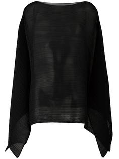 sheer oversized poncho Pleats Please By Issey Miyake
