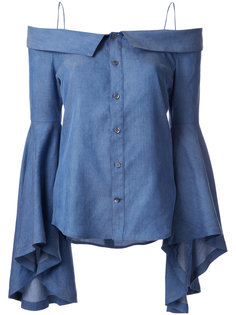 джинсовая блузка с открытыми плечами G.V.G.V.