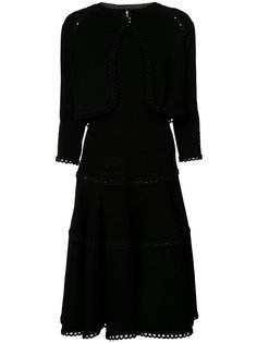 scalloped trim bolero and dress Oscar de la Renta