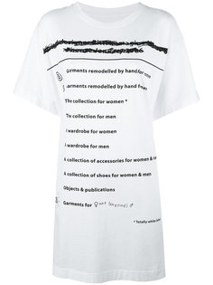 удлиненная футболка с текстовым принтом Mm6 Maison Margiela