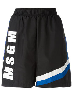 шорты с принтом-логотипом MSGM