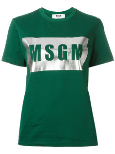 футболка с принтом логотипа   MSGM