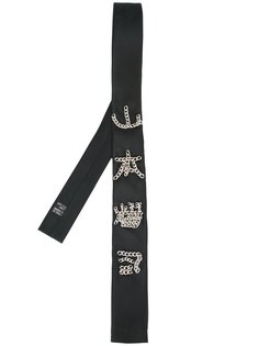 галстук с цепочным принтом Yohji Yamamoto