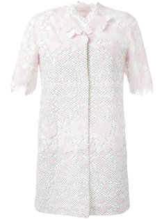 пальто с короткими рукавами и цветочным рисунком Giambattista Valli