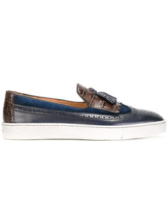 лоферы на контрастной подошве Santoni