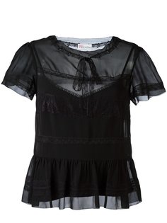 блузка с оборчатым подолом Red Valentino