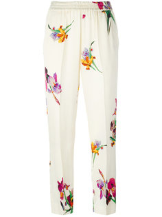 укороченные брюки с цветочным принтом Etro
