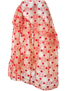 юбка с цветочным узором и оборками Simone Rocha