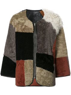 patchwork fur jacket  YMC