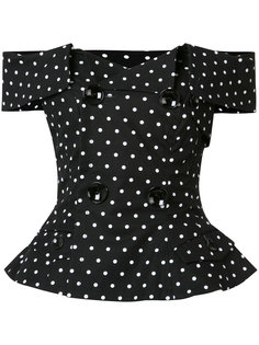 polka dot off-shoulder shirt Monse