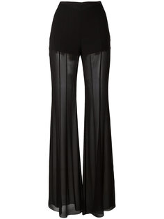 расклешенные прозрачные брюки Alberta Ferretti