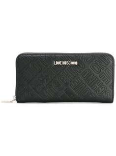 кошелек с тисненым узором Love Moschino