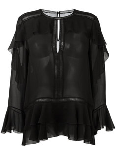 блузка с рюшами Alberta Ferretti