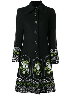 flower embroidered coat Dolce &amp; Gabbana Vintage