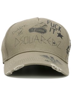 scrawled hand drawn cap Dsquared2