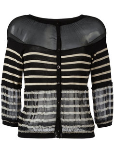 sheer panel striped cardigan Jean Paul Gaultier Vintage
