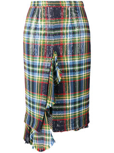 sequin embellished check skirt Marco De Vincenzo