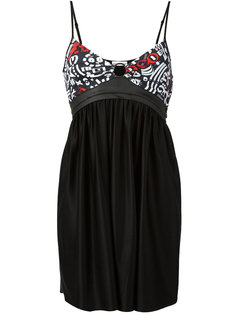 contrast pleated dress Paco Rabanne