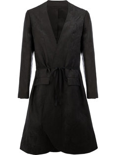 jacquard belted coat Aganovich