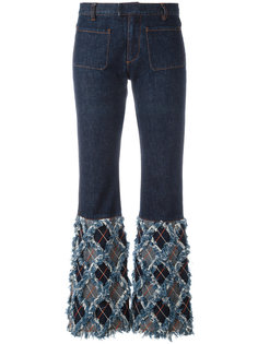 frayed bottom flare jeans Jean Paul Gaultier Vintage