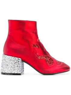 glittery chunky heel boots Mm6 Maison Margiela