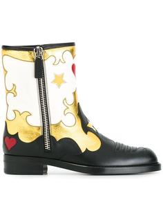 ботинки на молнии с принтом звезд Gucci