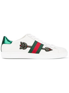 кеды с вышивкой Ace Gucci