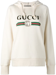 Fake Gucci embroidered hoodie Gucci