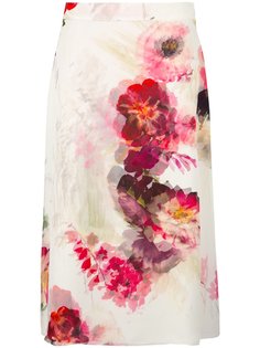 chiffon A-line floral skirt Lanvin
