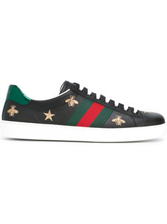 кеды с вышивкой Ace Gucci