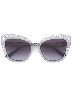 солнцезащитные очки в кружевной оправе Dolce &amp; Gabbana