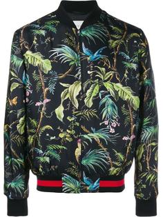 куртка-бомбер с тропическим принтом  Gucci